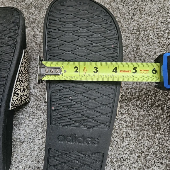 Adidas Black and Tan Slide Size 11 Slides/Sandals - Picture 10 of 11